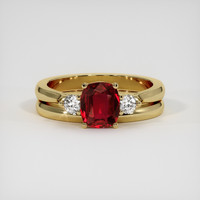1.22 Ct. Ruby Ring, 18K Yellow Gold 1