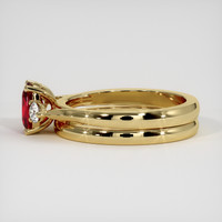 1.22 Ct. Ruby Ring, 18K Yellow Gold 4