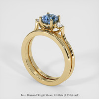 1.30 Ct. Sapphire Ring, 18K Yellow Gold 2