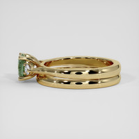 1.40 Ct. Green Sapphire Ring, 18K Yellow Gold 4