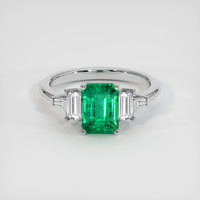 1.54 Ct. Emerald Ring, Platinum 950 1