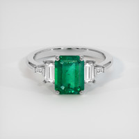2.19 Ct. Emerald Ring, Platinum 950 1