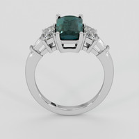 3.24 Ct. Green Sapphire Ring, Platinum 950 3