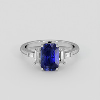 2.58 Ct. Blue Sapphire Ring, Platinum 950 1