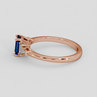 0.97 Ct. Blue Sapphire Ring, 14K Rose Gold 4