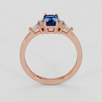 0.97 Ct. Blue Sapphire Ring, 18K Rose Gold 3