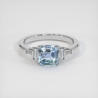 1.58 Ct. Blue Sapphire Ring, 10K White Gold 1