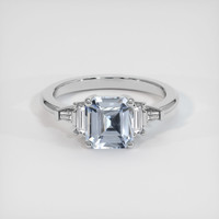 1.75 Ct. Blue Sapphire Ring, 10K White Gold 1
