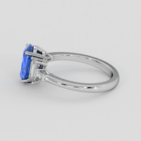 2.44 Ct. Blue Sapphire Ring, 10K White Gold 4