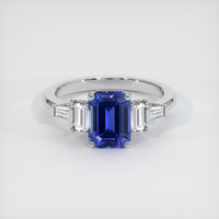 2.18 Ct. Sapphire Ring, 14K White Gold 1