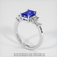 2.18 Ct. Sapphire Ring, 14K White Gold 2