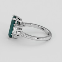 3.24 Ct. Green Sapphire Ring, 14K White Gold 4