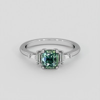 1.41 Ct. Green Sapphire Ring, 14K White Gold 1