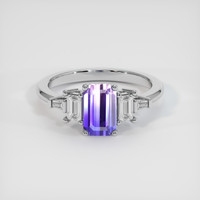 1.40 Ct. Bi Color Sapphire Ring, 14K White Gold 1