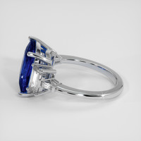 5.56 Ct. Blue Sapphire Ring, 14K White Gold 4