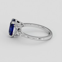2.54 Ct. Blue Sapphire Ring, 14K White Gold 4