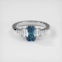 2.01 Ct. Sapphire Ring, 14K White Gold 1