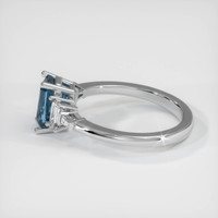 2.01 Ct. Sapphire Ring, 14K White Gold 4