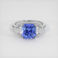 3.66 Ct. Sapphire Ring, 18K White Gold 1