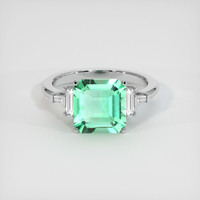 3.29 Ct. Emerald Ring, 18K White Gold 1
