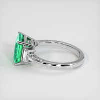 3.29 Ct. Emerald Ring, 18K White Gold 4