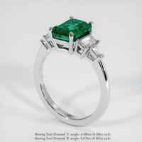 2.19 Ct. Emerald Ring, 18K White Gold 2