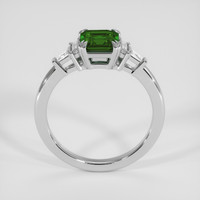 1.15 Ct. Green Tsavorite Garnet Ring, 18K White Gold 3