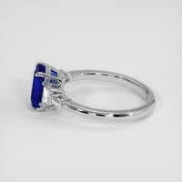 2.21 Ct. Blue Sapphire Ring, 18K White Gold 4