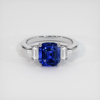 3.07 Ct. Sapphire Ring, 18K White Gold 1