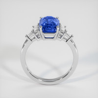 3.81 Ct. Blue Sapphire Ring, 18K White Gold 3