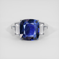 5.56 Ct. Blue Sapphire Ring, 18K White Gold 1