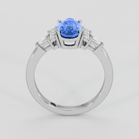 2.44 Ct. Blue Sapphire Ring, 18K White Gold 3