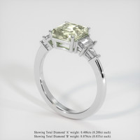 3.05 Ct. Sapphire Ring, 18K White Gold 2
