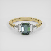 1.88 Ct. Green Sapphire Ring, 18K White & Yellow 1