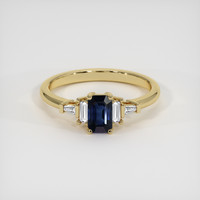 0.60 Ct. Blue Sapphire Ring, 10K Yellow Gold 1