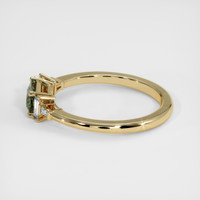 0.89 Ct. Green Sapphire Ring, 10K Yellow Gold 4