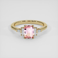 0.97 Ct. Padparadscha Sapphire Ring, 14K Yellow Gold 1