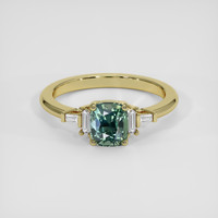 1.41 Ct. Green Sapphire Ring, 14K Yellow Gold 1