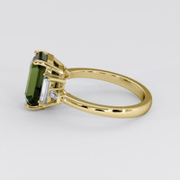 4.07 Ct. Green Sapphire Ring, 14K Yellow Gold 4
