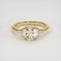 1.68 Ct. Peach Sapphire Ring, 14K Yellow Gold 1