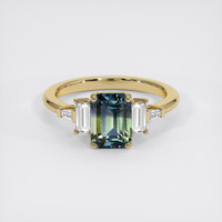 2.54 Ct. Bi Color Sapphire Ring, 14K Yellow Gold 1