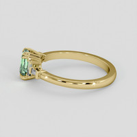 0.92 Ct. Yellowish Green Sapphire Ring, 14K Yellow Gold 4