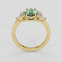 1.58 Ct. Green Sapphire Ring, 14K Yellow Gold 3