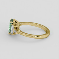 1.58 Ct. Green Sapphire Ring, 14K Yellow Gold 4