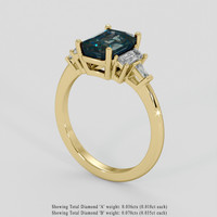 2.51 Ct. Bi Color / Parti Sapphire Ring, 14K Yellow Gold 2