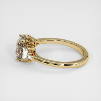2.35 Ct. Peach Sapphire Ring, 14K Yellow Gold 4