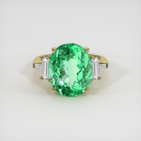 8.46 Ct. Emerald Ring, 18K Yellow Gold 1