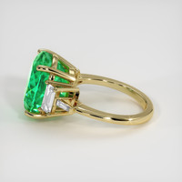 8.46 Ct. Emerald Ring, 18K Yellow Gold 4