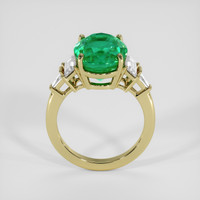 5.84 Ct. Emerald Ring, 18K Yellow Gold 3