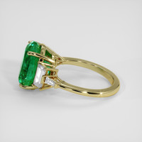 5.84 Ct. Emerald Ring, 18K Yellow Gold 4